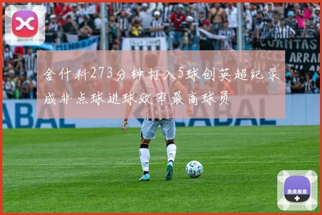 舍什科273分钟打入5球创英超纪录成非点球进球效率最高球员